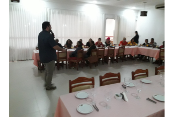 Jantar e conversa com professores. Uma troca de experiência fantástica sobre vida, docência e ciência.